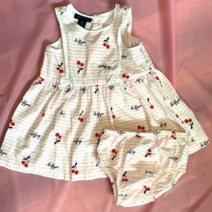 Toddler girl dress with diaper cover